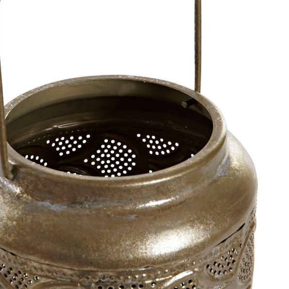 PORTAVELA METAL 15X15X23 DESGASTADO DORADO