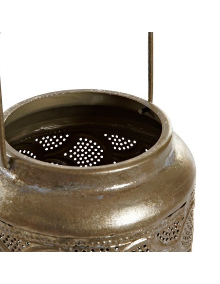 PORTAVELA METAL 15X15X23 DESGASTADO DORADO