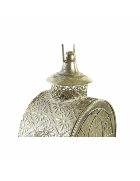 FAROLA METAL CRISTAL 18X13X43 DECAPE DORADO