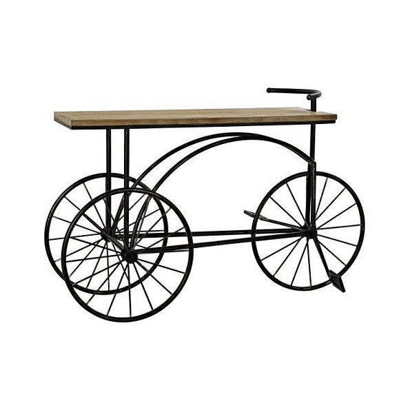 CONSOLA METAL ABETO 128X40X82 BICICLETA NEGRO