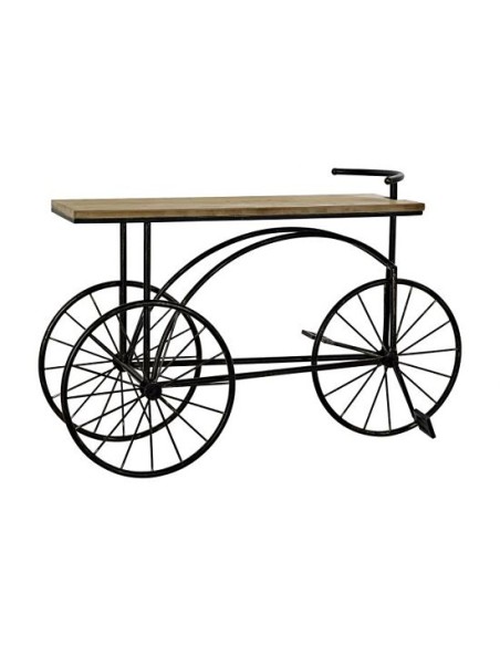 CONSOLA METAL ABETO 128X40X82 BICICLETA NEGRO