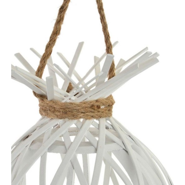 PORTAVELA BAMBU MADERA 25X25 BLANCO