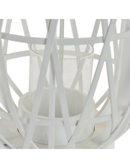 PORTAVELA BAMBU MADERA 25X25 BLANCO