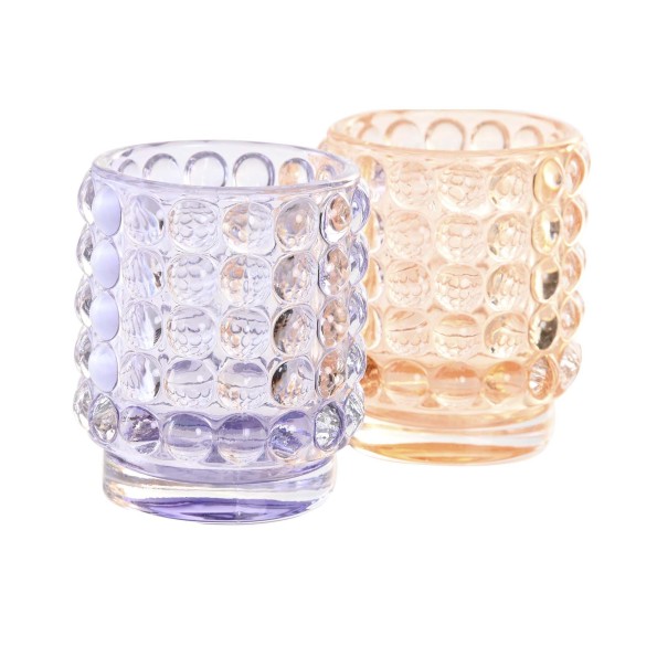 PORTAVELA CRISTAL BURBUJAS 7X7X8 2 SURTIDO