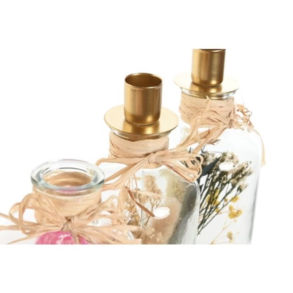 PORTAVELA CRISTAL FLOR SECA 8X8X19 3 SURT.