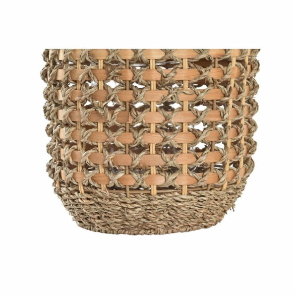 PORTAVELA FIBRA 21X21X31 NATURAL