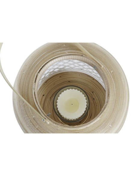 PORTAVELA BAMBU METAL 22X22X49 NATURAL MARRON