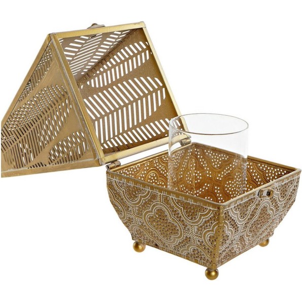 PORTAVELA METAL CRISTAL 16X16X42 2 SURTIDO