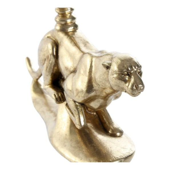 FIGURA RESINA 25X6X14 LEOPARDO DORADO