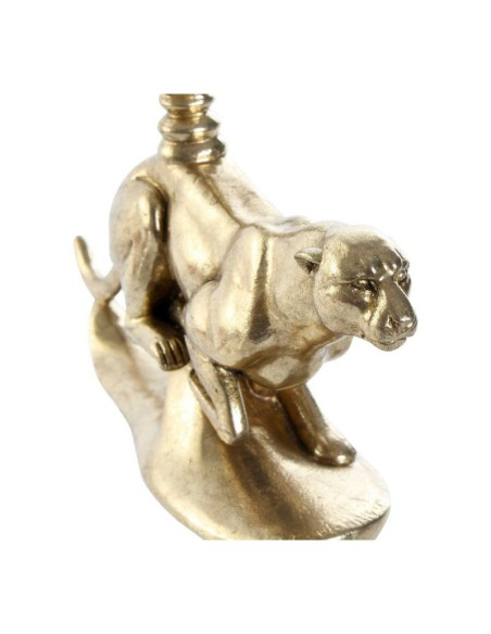 FIGURA RESINA 25X6X14 LEOPARDO DORADO