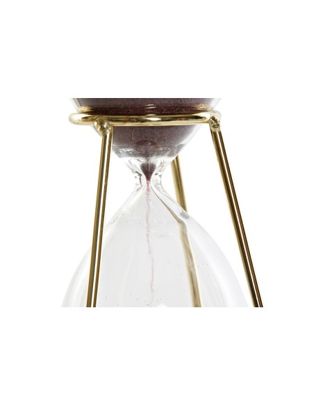 RELOJ DE ARENA METAL CRISTAL 8X8X19 DORADO