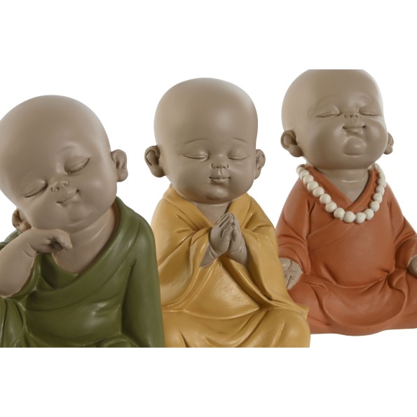 FIGURA RESINA 10,5X9X13,5 MONJE 3 SURT.