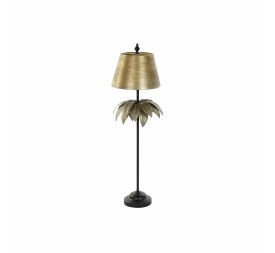 LAMPARA PIE METAL 32X32X107 PALMERA DORADO
