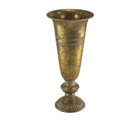 COPA  D16 H34.5 METAL ORO ENVEJECIDO