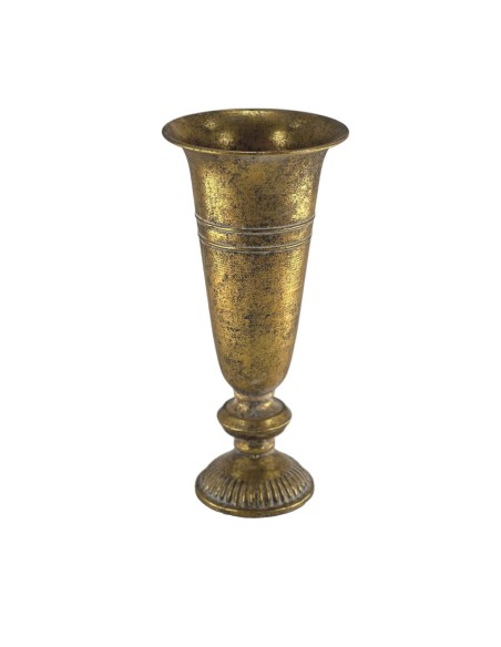 COPA  D16 H34.5 METAL ORO ENVEJECIDO