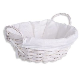 PANERA REDONDA ASAS COLOR BLANCO CON FORRO