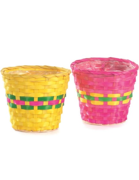 MACETERO  BAMBÚ MULTIC.2 MIX RAYA  D.16 H14CM