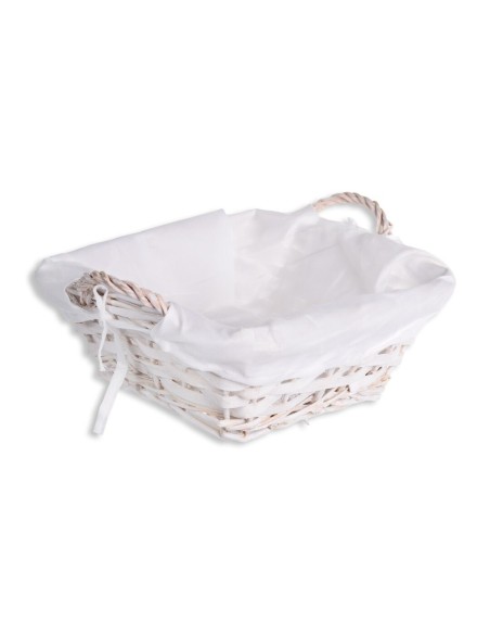 PANERA CUADRADA ASAS COLOR BLANCO CON FORRO