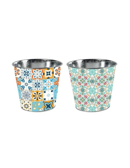 MACETERO METAL RED. PEQUEÑO. d10x10cm