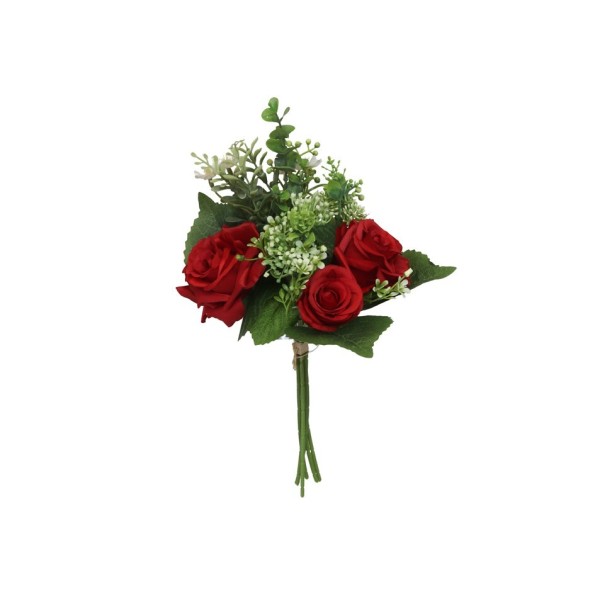 ATADO ROSAS-GYPSO X 6 -36 CM (ROJO)