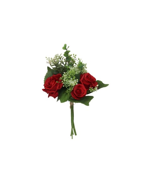 ATADO ROSAS-GYPSO X 6 -36 CM (ROJO)