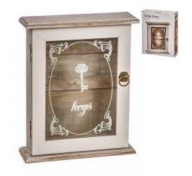 CUELGA LLAVES MADERA 24 cm KEYS GLASS W