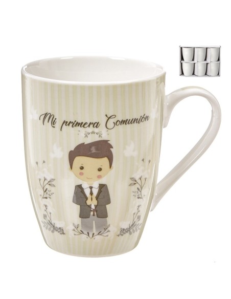 MUG 300 ml COMUNION CHICO BEIGE