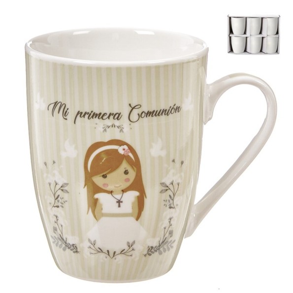 MUG 300 ml COMUNION CHICA BEIGE