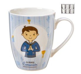 MUG 300 ml COMUNION CHICO CELESTE