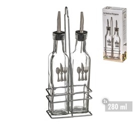 ACEITERA VINAGRERA SOPORTE METAL CROM