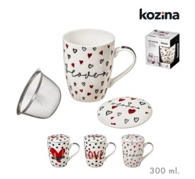 TAZA INFUSION C/ FILTRO 300 ml LOVE SURT/3