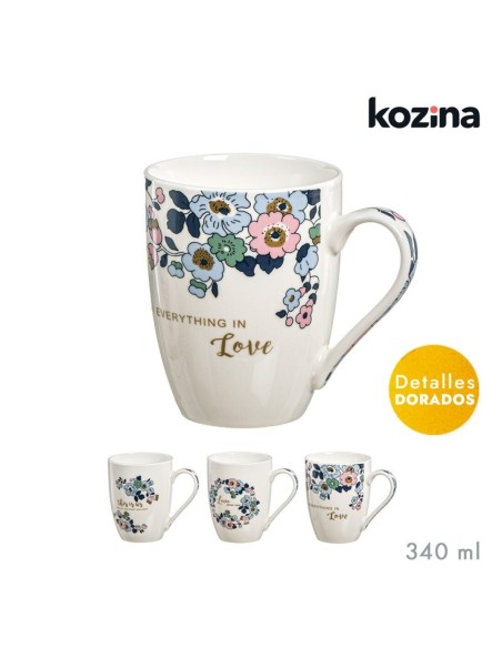 MUG 340 ML RAMO FLOR SURT/3