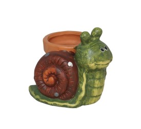 MACETERO TERRACOTA CARACOL 13X12,5X10CM