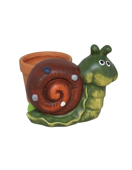 MACETERO TERRACOTA CARACOL 17.5X18.5X14.5CM