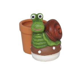 MACETERO TERRACOTA CARACOL 10X13X12.5CM