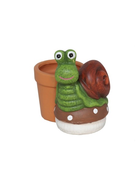 MACETERO TERRACOTA CARACOL 10X13X12.5CM