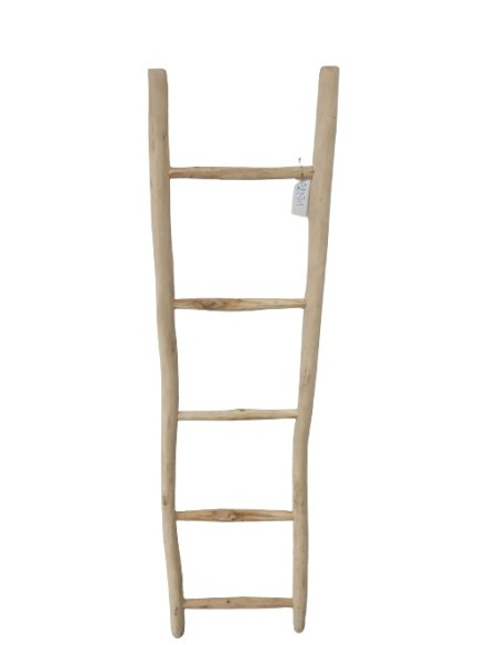 Escalera Madera Natural 250x39cm - Artesanía al por Mayor | Mundo Flor