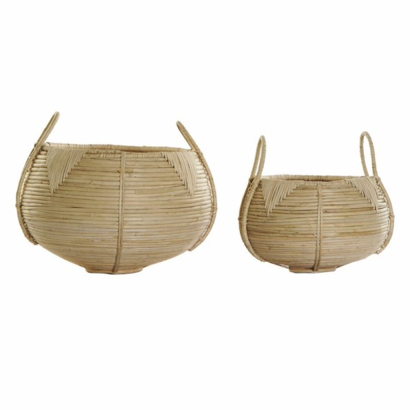 CESTA SET 2 RATAN 35X35X37 NATURAL NATURAL