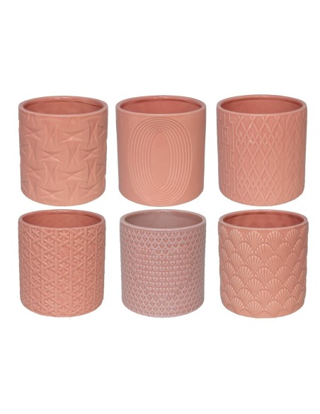 MACETERO CERAMICA 1350ML 13,5X13,5X13,2CM 6STD ROS