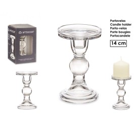 CANDELABRO CRISTAL BOLA M 14CM