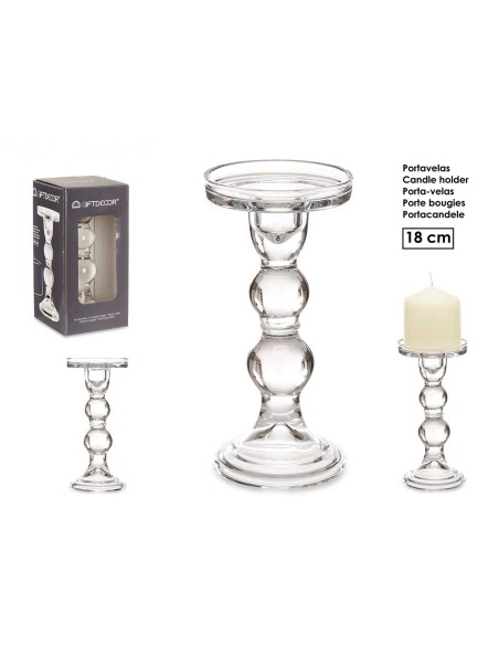 CANDELABRO CRISTAL BOLA L 18CM