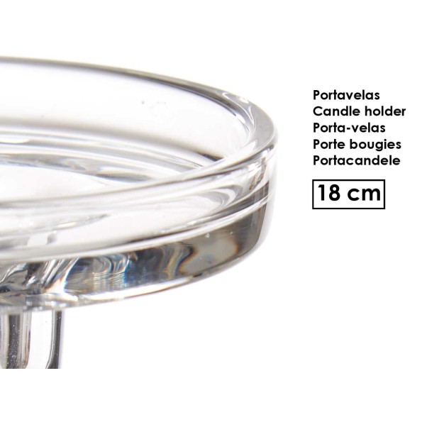 CANDELABRO CRISTAL BOLA L 18CM