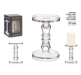 CANDELABRO CRISTAL ANILLO S 19CM