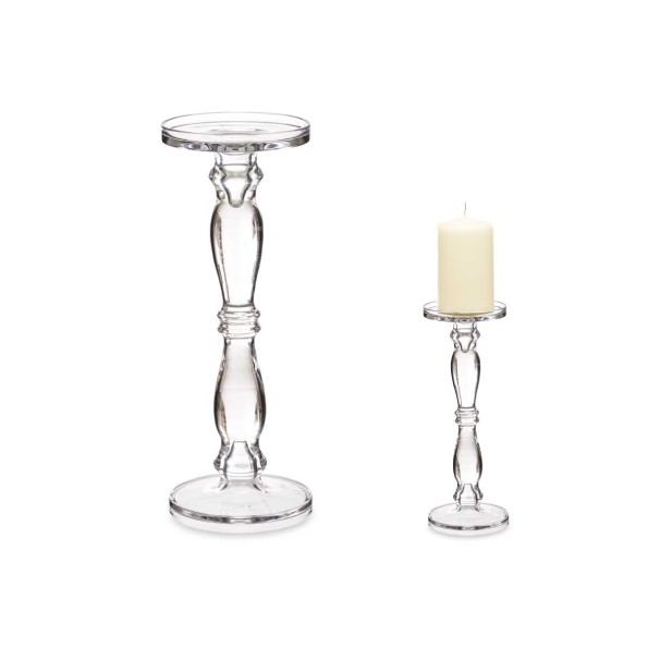 CANDELABRO CRISTAL ANILLO L 36CM