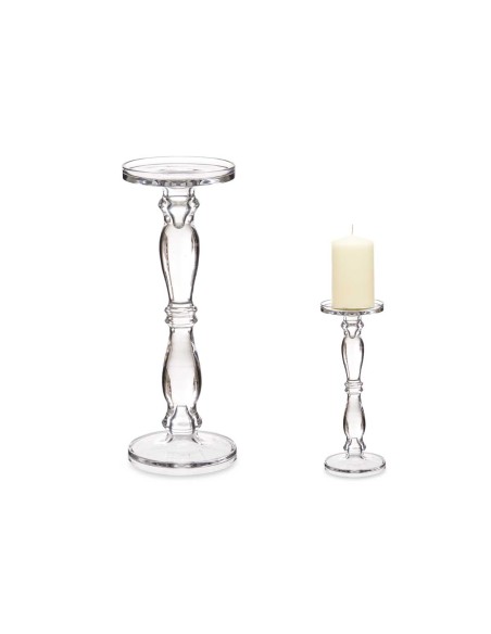 CANDELABRO CRISTAL ANILLO L 36CM