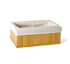 CESTA BAMBU CON TELA 28X18X11 CM
