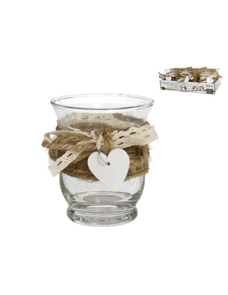 PORTAVELAS OLDIE 7.3X7.3X8.8 CRISTAL