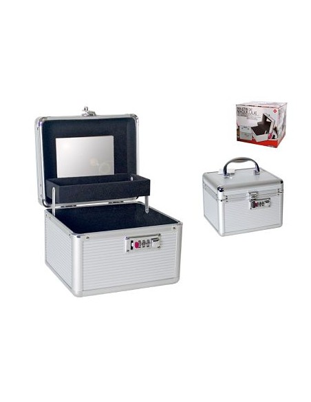 MALETIN MAQUILLAJE CON BANDEJA ALUMINIO MALETIN MAQUILLAJE CON BANDEJA ALUMINIO