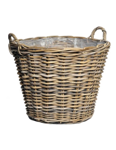 CESTO MIMBRE NATURAL CON FORRO  D16.5H15