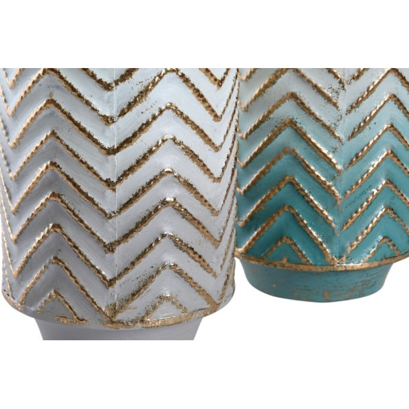 JARRON METAL 16X16X41 DORADO 2 SURT.